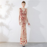 Elegant Long Sequins Plus Size Beauty Formal Party Evening Dress
