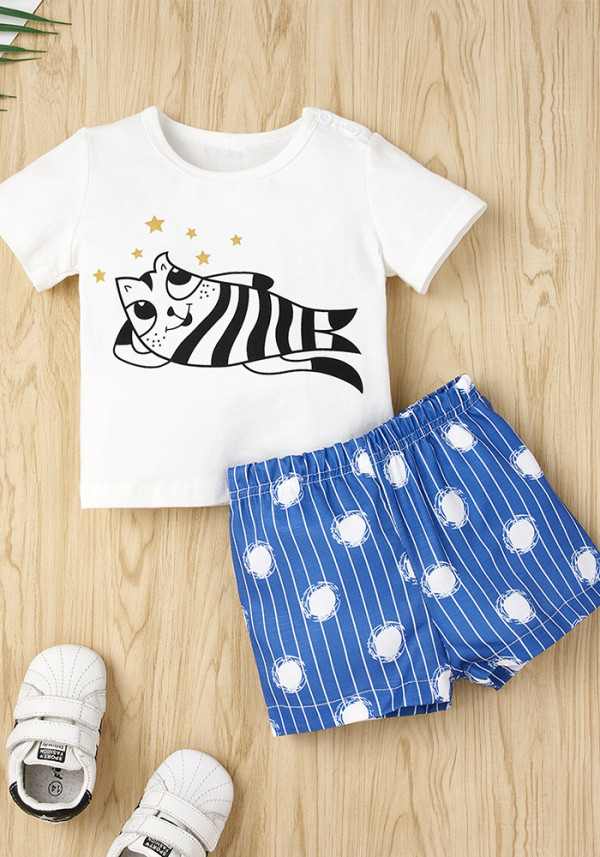 Summer Baby Suits Baby Short-Sleeved Clothes Newborn Suits Baby Clothes Infant Two Piece Set