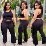 Fashion Women's Clothing Solid Color Tank Top Trousers Two-Piece Set
