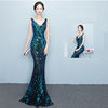 Elegant Long Sequins Plus Size Beauty Formal Party Evening Dress