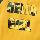 Summer Yellow Children's Clothes Children's Clothing Short-Sleeved T-Shirt Shorts Two Piece Set
