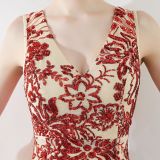 Elegant Long Sequins Plus Size Beauty Formal Party Evening Dress