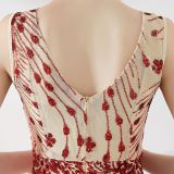 Elegant Long Sequins Plus Size Beauty Formal Party Evening Dress