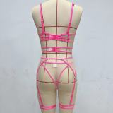 Sexy Women's See-Through Solid Color Sexy Bra Lingerie Set