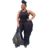 Fashion Women's Clothing Solid Color Tank Top Trousers Two-Piece Set