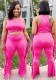Fashion Women's Clothing Solid Color Tank Top Trousers Two-Piece Set