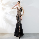 Elegant Long Sequins Plus Size Beauty Formal Party Evening Dress