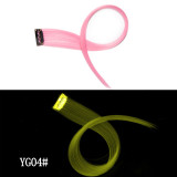 Multi-Color Wig One-Piece Luminous Clip Hair Multi-Color Seamless Hair Extensions Ear Dyeing Luminous One-Piece Clip Hair