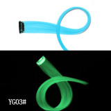 Multi-Color Wig One-Piece Luminous Clip Hair Multi-Color Seamless Hair Extensions Ear Dyeing Luminous One-Piece Clip Hair