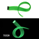 Multi-Color Wig One-Piece Luminous Clip Hair Multi-Color Seamless Hair Extensions Ear Dyeing Luminous One-Piece Clip Hair