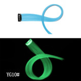 Multi-Color Wig One-Piece Luminous Clip Hair Multi-Color Seamless Hair Extensions Ear Dyeing Luminous One-Piece Clip Hair
