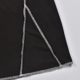 Women's Spring Summer Tie Low Back Sleeveless Halter Neck Bodycon Dress