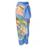 Sexy One Piece Hot Spring Swimsuit Female Chiffon Beach Skirt Two Piece Set