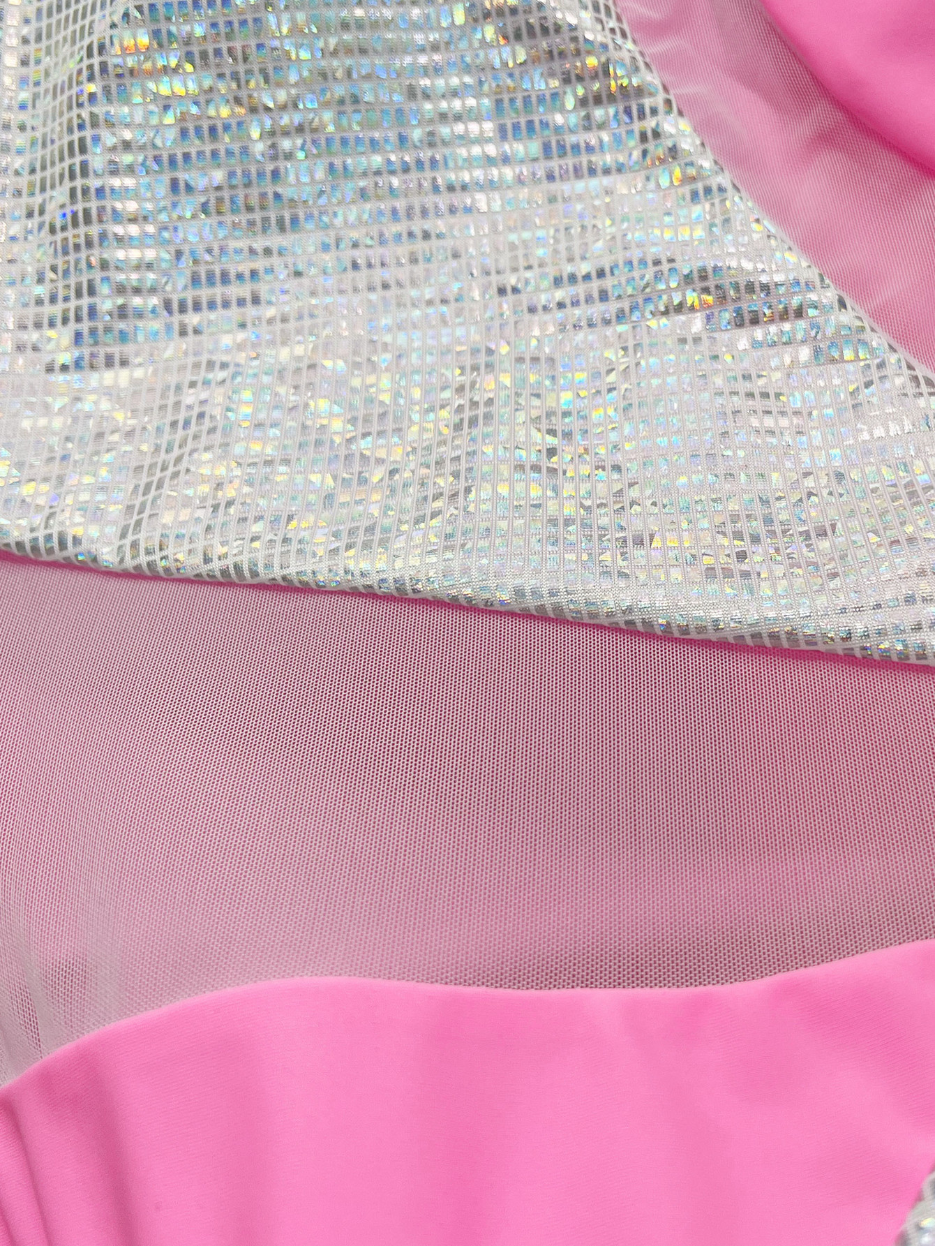 One-Shoulder Mesh Patchwork One-Piece Swimsuit for Beachwear