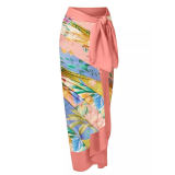 Sexy One Piece Hot Spring Swimsuit Female Chiffon Beach Skirt Two Piece Set