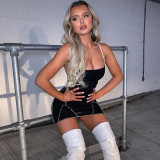 Women's Spring Summer Tie Low Back Sleeveless Halter Neck Bodycon Dress