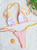 Bikini Patchwork Lace Up Swimwear