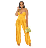 Women's clothing set tassels two-piece pants set