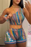 Abstract Printed Sexy Set Women