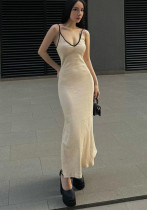Women's summer Chic sexy V-neck Maxi Strap Dress Women's summer Chic sexy V-neck Maxi Strap Dress