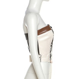 Summer Women Patchwork Contrast Casual Top