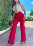 Casual Pants Spring and Autumn Chic Career Slim Pants Versatile Fashion Wide Leg Pants
