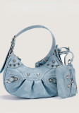 Underarm Bag Rivet Tassel Three-in-one Pleated Bag Shoulder Messenger Bag