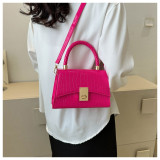Popular Winter Retro Small Bag Women's Casual Textured Shoulder Messenger Bag