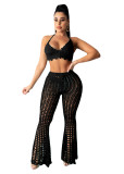 Women Cutout See-Through Two-Piece Set