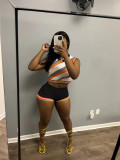 Women Tank Top and Shorts Sweater Two Piece