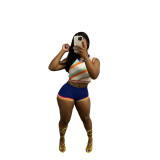 Women Tank Top and Shorts Sweater Two Piece