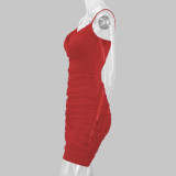 Women's Clothes Sexy Summer Style Straps V-Neck Bodycon Dress