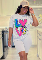 Women's Summer Fashion Casual Sport Solid Color Short Sleeve Two Piece Shorts Set Women's Summer Fashion Casual Sport Solid Color Short Sleeve Two Piece Shorts Set