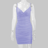 Women's Clothes Sexy Summer Style Straps V-Neck Bodycon Dress