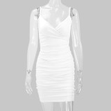 Women's Clothes Sexy Summer Style Straps V-Neck Bodycon Dress