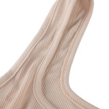 Women's Solid Color U-Neck Sleeveless Tight Fitting Bodysuit