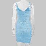 Women's Clothes Sexy Summer Style Straps V-Neck Bodycon Dress