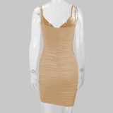 Women's Clothes Sexy Summer Style Straps V-Neck Bodycon Dress