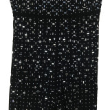 Ladies' Fashion Beaded Mesh Sleeveless Jumpsuit