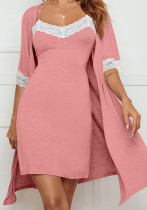 Women suspender nightdress lace two-piece set Women suspender nightdress lace two-piece set