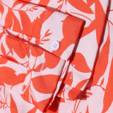 Women's Long Sleeve Sexy Printed Trousers Career Three-Piece Set