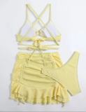 Bikini Sexy Three-Piece Women's Beach Swimsuit Fashion Lace Up Swimwear