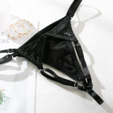 Women Satin Tassel Sexy Lingerie Four-Piece Set