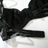 Women Satin Tassel Sexy Lingerie Four-Piece Set