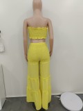 Ruffle Strapless Sexy Two-Piece Pants Set