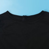 Women Casual Solid Sleeveless Feather Bodycon Dress