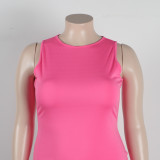 Women Casual Solid Sleeveless Feather Bodycon Dress