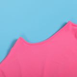 Women Casual Solid Sleeveless Feather Bodycon Dress