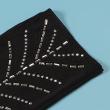 Women Sexy Feather Beaded Sleeveless Jumpsuit