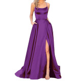 Solid Color Bridesmaid Dresses Long Maxi Dress Slim Fit Off Shoulder Bridesmaid Evening Dress